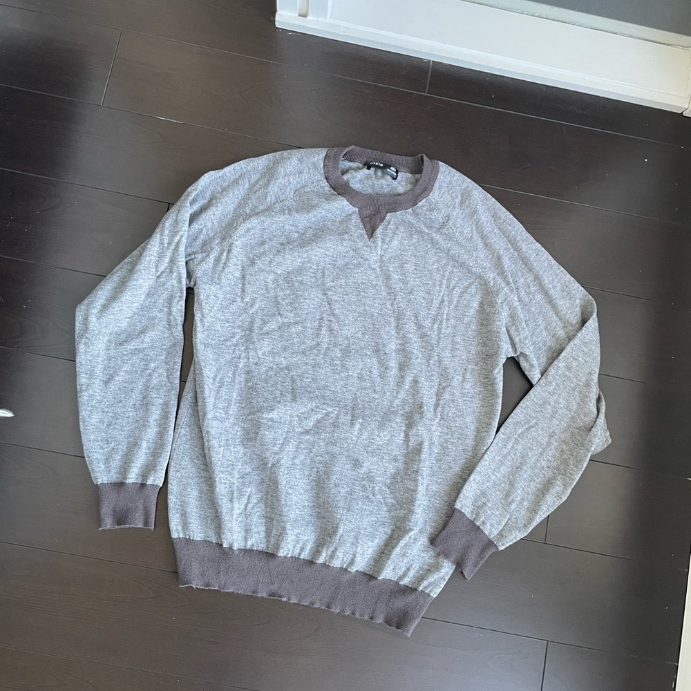 Men's Gray and Brown Sweater SHEIN Great Condition